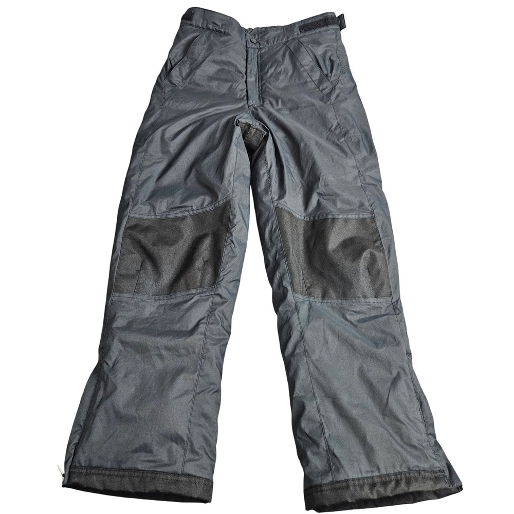 LL Bean‎ Kids Cold Buster Snow Pants Size 12 Black Insulated Reinforced Knees